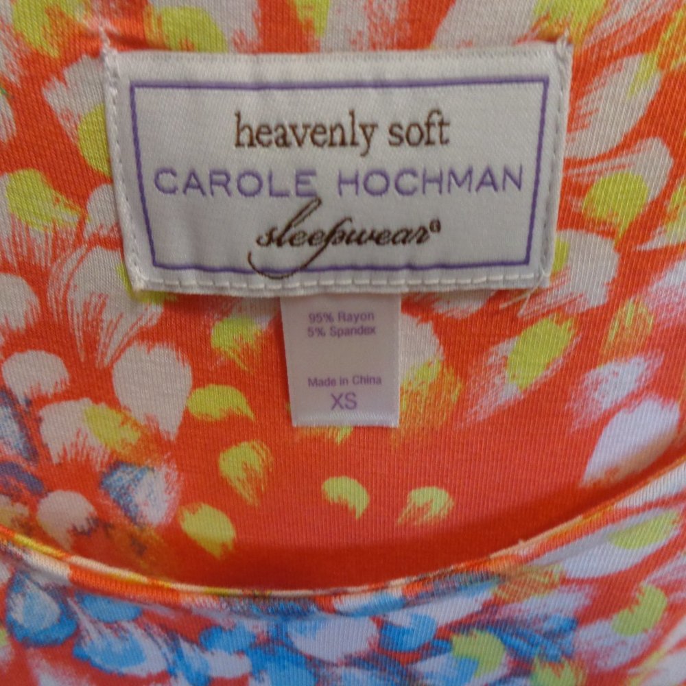 Carole Hockman Heavenly Soft Sleepwear Floral Watercolor Lounge Maxi Dress XS - Picture 5 of 5